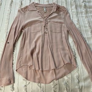Tie front blouse